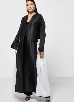 Color Block Abaya With Sheila