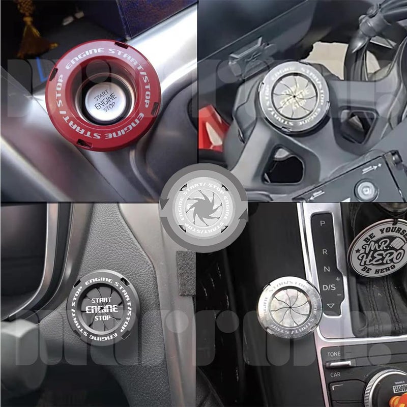 Marrone Bike & Car Engine Start/Stop Switch Cover/Ignition Lock Cap Cover Push Button Decorative Auto Accessories For All Bikes & Cars (Red) - Image 4