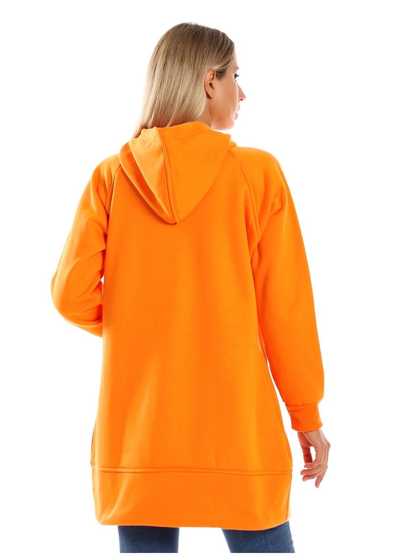 Caesar Woman Hoodie With Pocket And Triangle Leather In Side  - Image 4