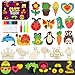 Worgree 48 Pcs DIY Wooden Magnets Wooden Art Craft Supplies Painting Kit for Kids Ages 48 812 Glow in The Dark Party Favors Goodie Bag Stuffers Birthday Gifts Toys for Boys Girls - Image 3