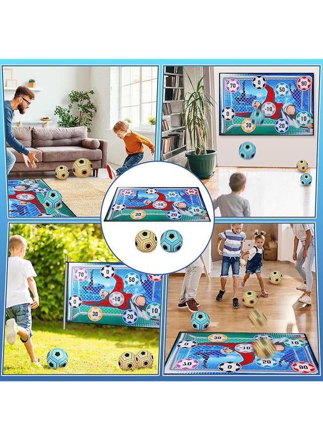 جيه زد اس مجموعة ألعاب كرة القدم للأطفال، ألعاب كرة قدم مع كرات قابلة للطي، أهداف من الفلانيل، مجموعة ألعاب كرة القدم للأولاد والبنات، ألعاب رمي كرة القدم في الأماكن المغلقة والمفتوحة، ألعاب للأطفال في الفناء الخلفي - Image 3