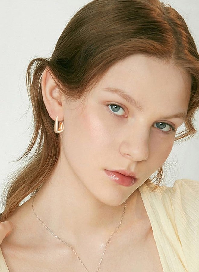 Tornito 15 Pairs Clip on Earrings 14K Gold Plated Chunky Flower Twist Knot Geometric Round Clip on Spring Hoops Earrings for Women Non-Pierced Fake Clip Earring Set Gold Tone - Image 5