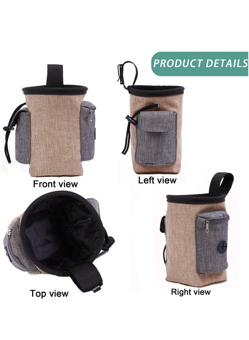 Portable Dog Treat Training Pouch with Adjustable Waistband for Outdoor Use - Ideal for Training & Walking (Brown) - Image 5