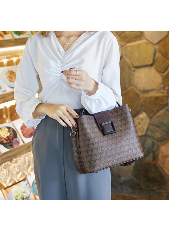 Bag New Trendy Light Luxury Bucket Bag Fashionable All-match Portable Shoulder Bag Genuine Leather High-end Crossbody Bag - Image 4