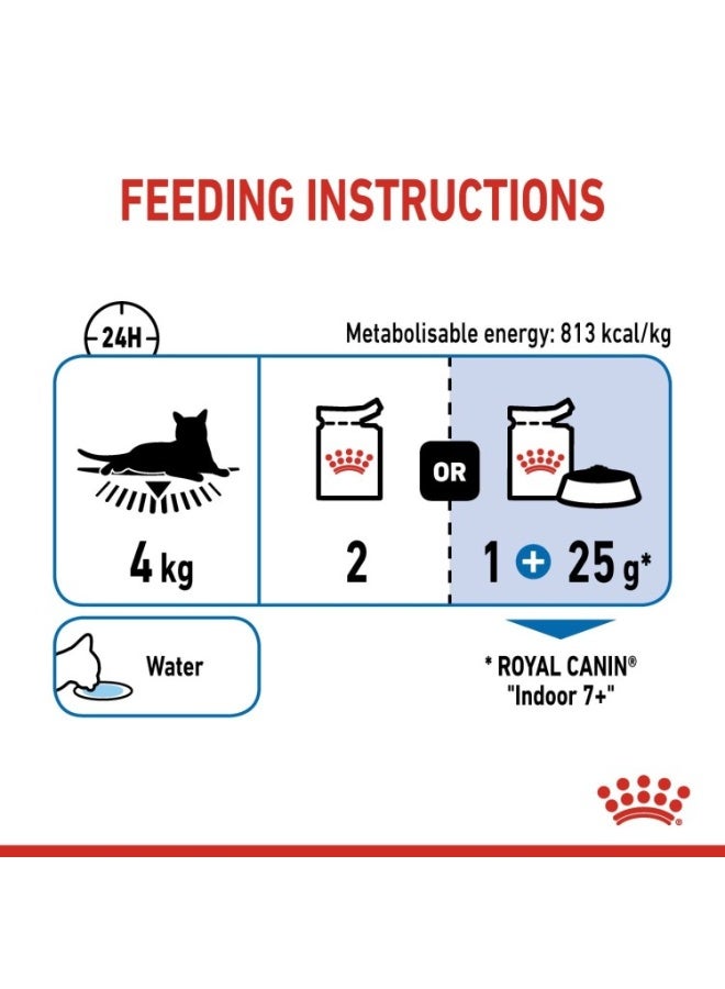 ROYAL CANIN Feline Health Nutrition Indoor 7+ Jelly (WET FOOD - Pouches) 12 x 85g - Image 4