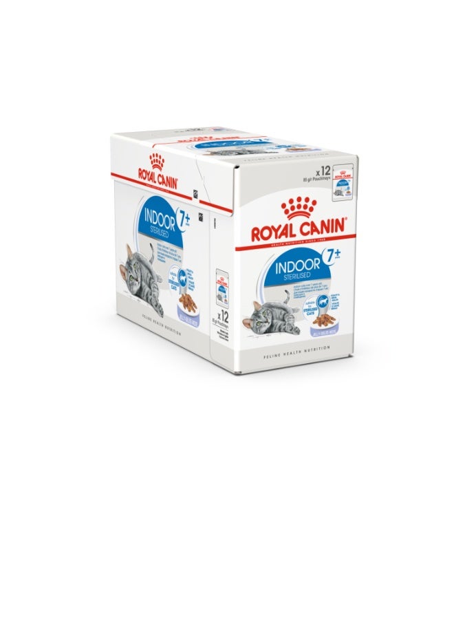ROYAL CANIN Feline Health Nutrition Indoor 7+ Jelly (WET FOOD - Pouches) 12 x 85g - Image 1