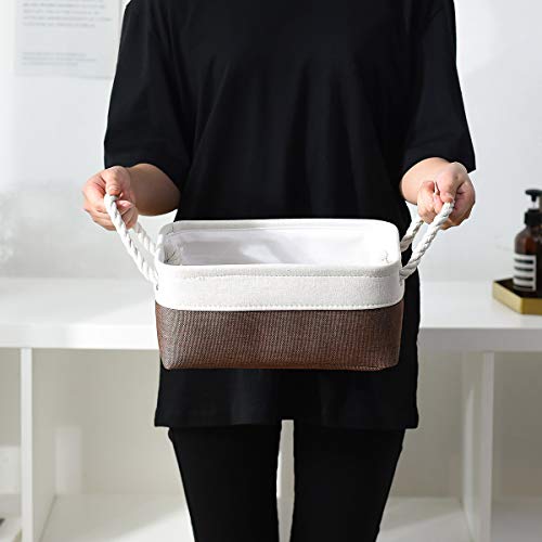 Sacyic Small Storage Baskets for Shelves,Fabric Storage Baskets for Closet,Rectangular Collapsible Baskets for organizing Clothes,Books,Gifts - Image 5