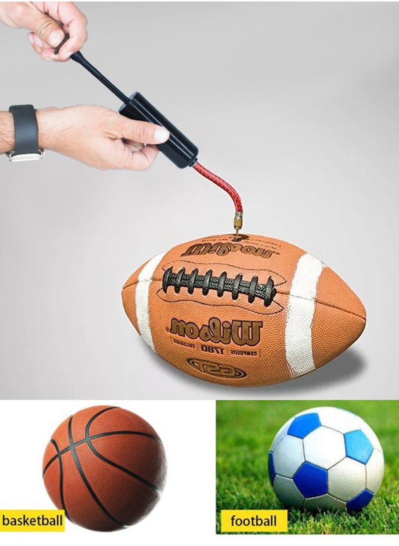 QUTOOB Hand Inflator Air Pump for Football, Basketball Air Pump, For Volleyball, For Yoga Balls, For Swim Inflatables, For Balloons, It Includes 7 Pc Needles 1 Pc Valve Adapter and 1 Pc Air Hose  - Image 2