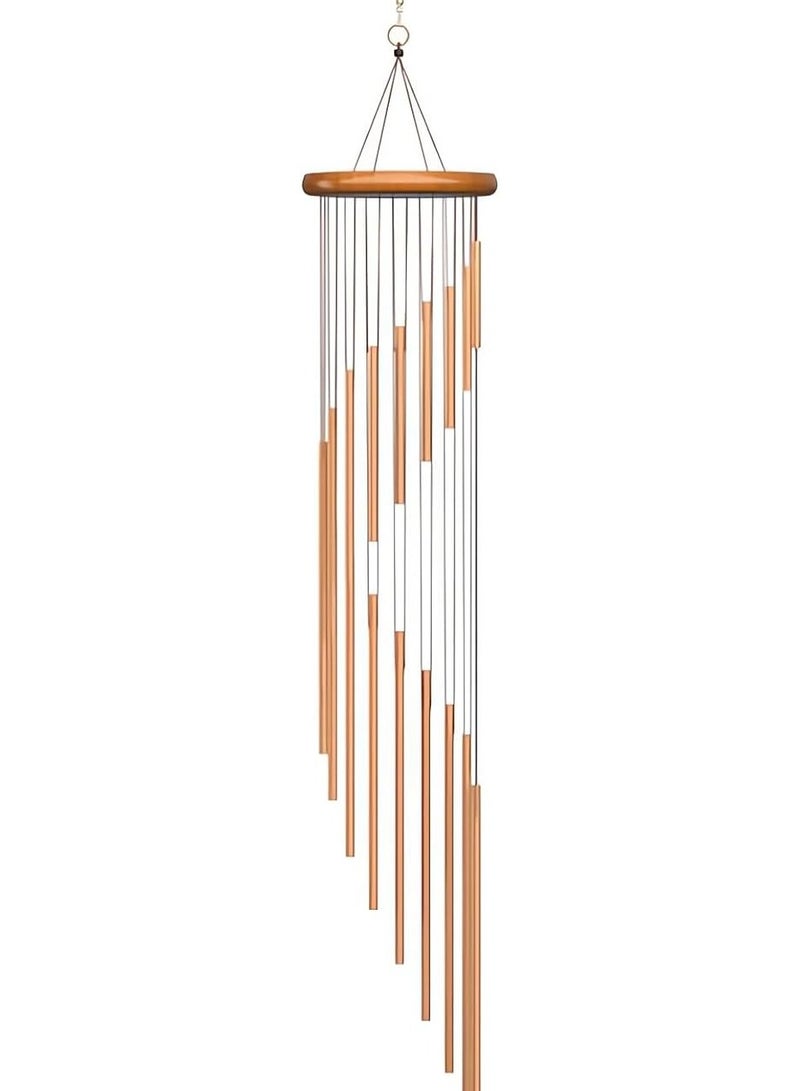 كاست ويف في الهواء الطلق على نطاق واسع الرياح الجرس ، 36 " الألومنيوم الرياح الجرس ، زن حديقة تراس حديقة الشرفة في الحديقة الديكور ، مع الزجاج الأمامي ، هدية تذكارية للأم الجدة زوجة محايدة - Image 1