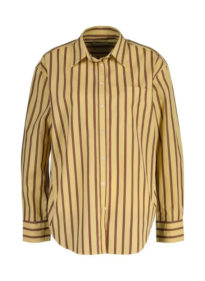 غانت Gant Relaxed Fit Striped Poplin Shirt