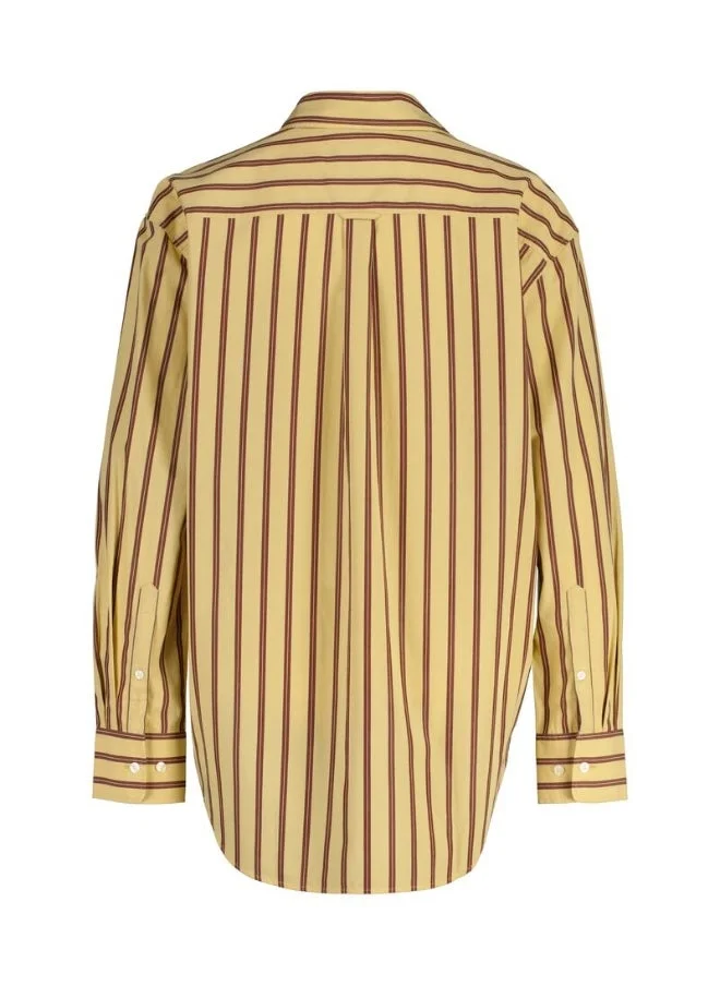 غانت Gant Relaxed Fit Striped Poplin Shirt