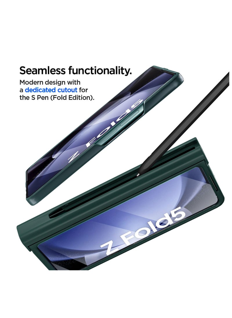 سيوسي - جراب Galaxy Z Fold 5 الأصلي، غطاء حماية كامل للجسم 360 درجة مع واقي شاشة مدمج وحامل قلم لهاتف Samsung Galaxy Z Fold 5 5G، أخضر - Image 1
