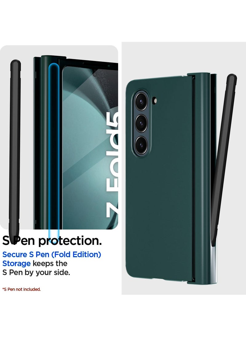 سيوسي - جراب Galaxy Z Fold 5 الأصلي، غطاء حماية كامل للجسم 360 درجة مع واقي شاشة مدمج وحامل قلم لهاتف Samsung Galaxy Z Fold 5 5G، أخضر - Image 1