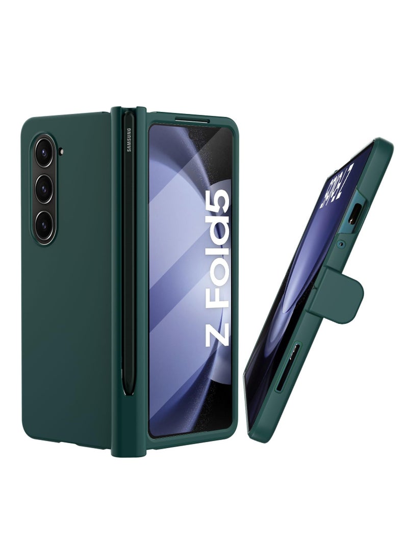 سيوسي - جراب Galaxy Z Fold 5 الأصلي، غطاء حماية كامل للجسم 360 درجة مع واقي شاشة مدمج وحامل قلم لهاتف Samsung Galaxy Z Fold 5 5G، أخضر - Image 1