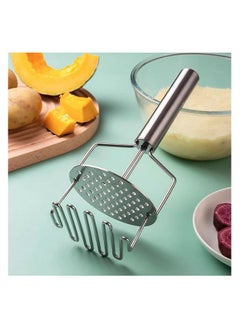 Generic Heavy Duty Potato Masher Stainless Steel Potato Masher One Piece Very Easy To Use  - Image 1