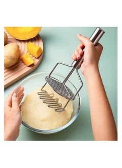 Generic Heavy Duty Potato Masher Stainless Steel Potato Masher One Piece Very Easy To Use  - Image 2
