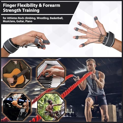 SUREFIT Adjustable Hand Grip Strengthener with Finger Exerciser Combo, Forearm, Wrist & Grip Trainer for Home Gym Workout Equipment for Men & Women (Counter Adjustable- 5-60 Kg) - Image 4