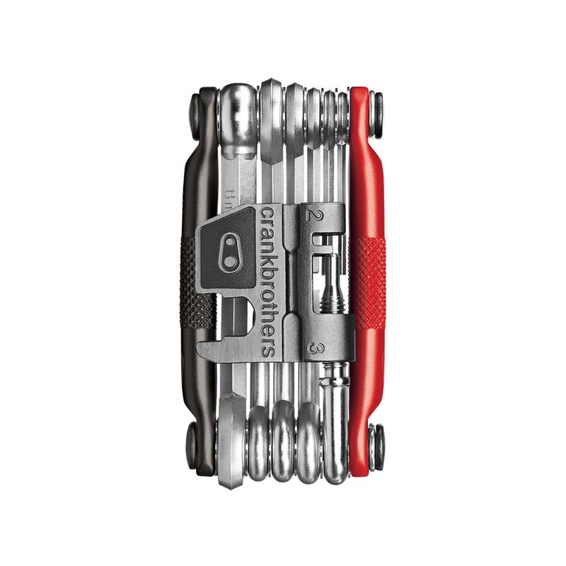 Crankbrothers Multi Tool M 17 Bike Tool - MTB Multi-Tool Black & Red - 17 bicycle tools (17 in 1 tool), ergonomic and lightweight - Image 1