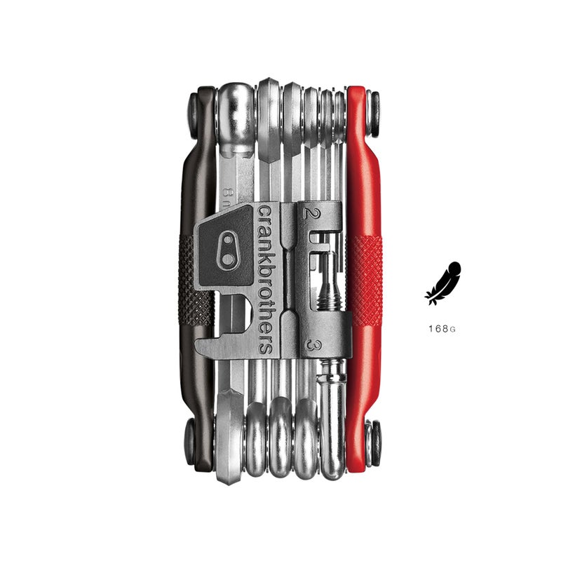 Crankbrothers Multi Tool M 17 Bike Tool - MTB Multi-Tool Black & Red - 17 bicycle tools (17 in 1 tool), ergonomic and lightweight - Image 3