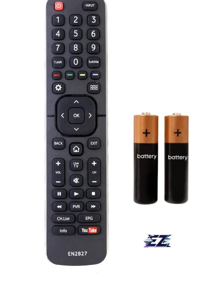 ELTRAZONE EN2B27 Replacement Remote Control for Hisense TV – Compatible with 50M7000UW, 55M7000UWG, 65M7000UWG, 70M7000UWG, 43N3000UW, 50N3000UW, 55N3000UW, 50K321UWT, 55K720UWG – Easy Setup, Battery Included - Image 1