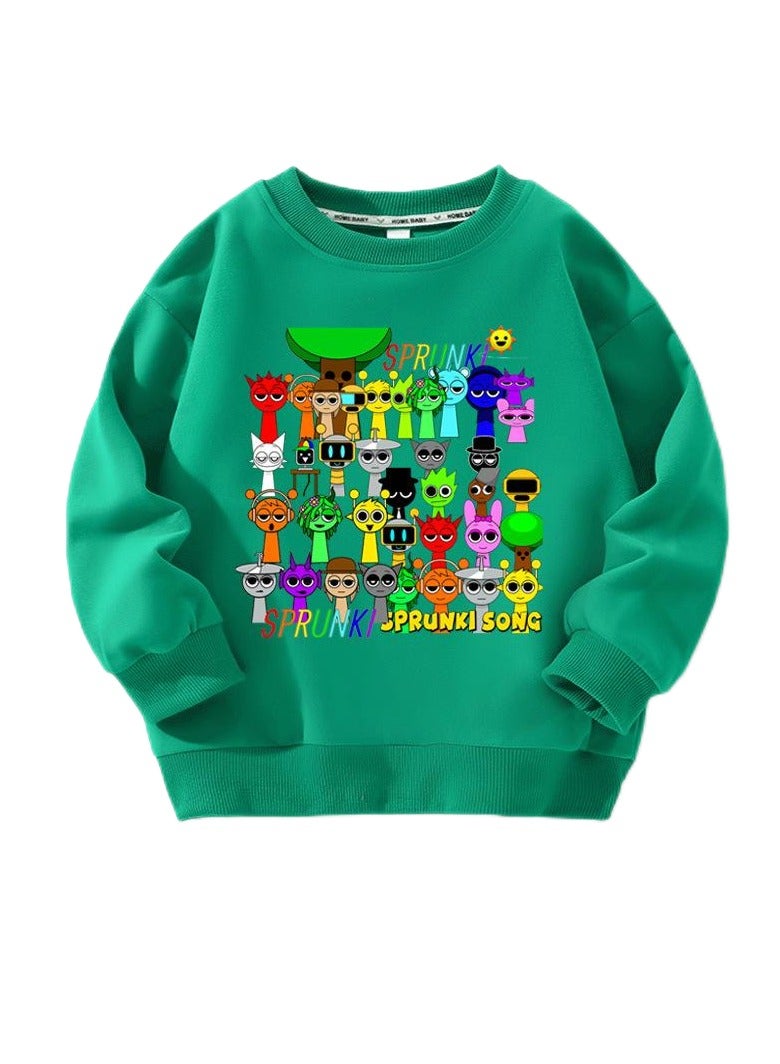 Sprunki Hoodie Unisex Shirt Hooded Sweater long Sleeve Stylish for Kids Children Boy Girls  - Image 1