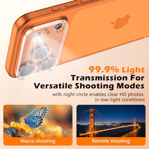 imluckies 3 Pack for iPhone 17 Pro 6.3" Camera Lens Protector, HD Clear Tempered Glass Camera Accessories, 9H Hardness Anti-Scratch Screen Cover, Case Friendly[Not Affect Night Shots] - Image 4