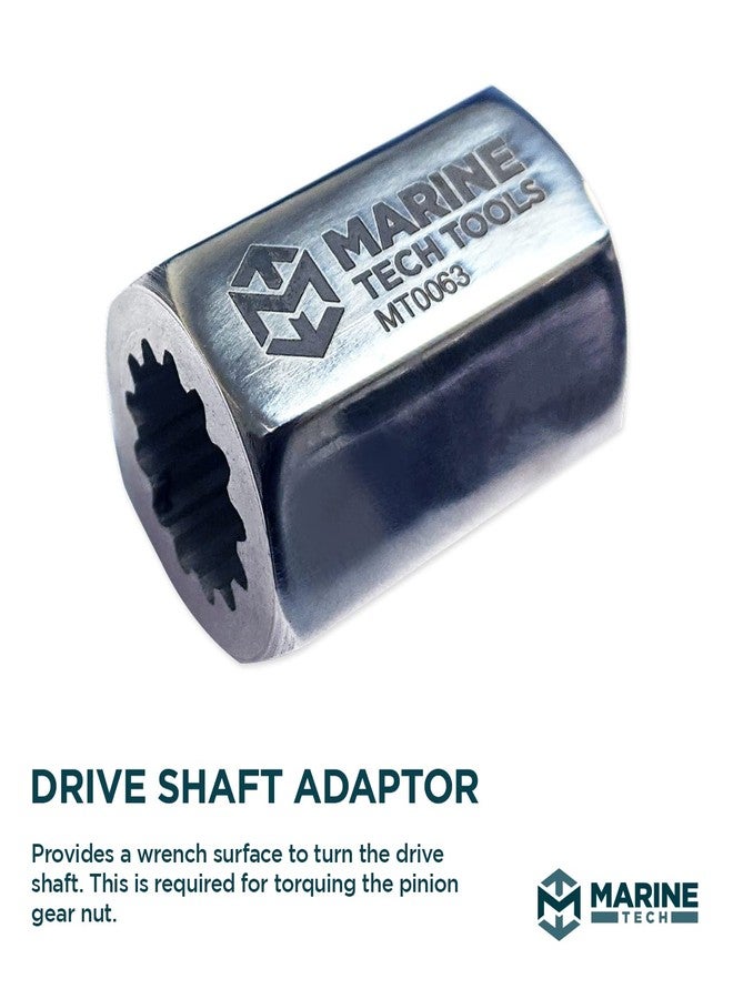 M Marine Tech Tools محول عمود الدوران ألفا 1 من مارين تك تولز 91-56775T، يناسب وحدات الدفع الخارجية MC-I وR-MR وألفا ون/الجيل الثاني، أداة صامولة عمود الدوران، أدوات قوارب الدفع الخارجي - Image 2