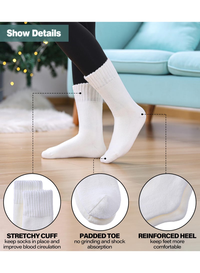 كوفوز 3 أزواج من الجوارب الصوفية الحرارية ، الجوارب الشتوية الجوارب الدافئة الطويلة ، الجوارب الشتوية من صوف ميرينو ، الجوارب الشتوية الدافئة السميكة العازلة الساخنة لطاقم التزلج للحذاء للطقس البارد (3) - Image 3