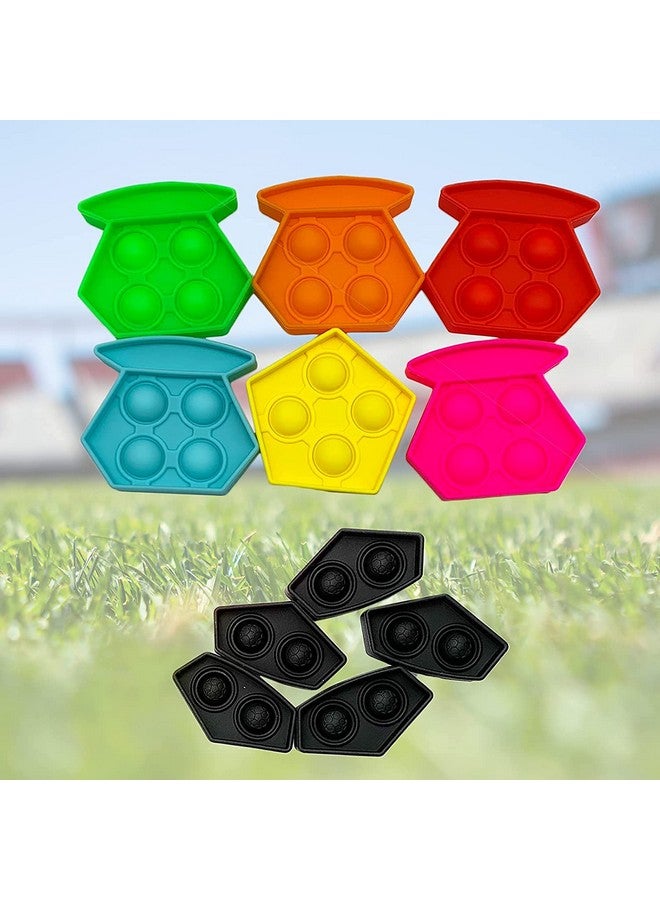 FunBlast Pop It Fidget Toy - Autism Special Needs Silicone Stress Reliever, Squeeze Sensory Toy (Neon & Black) - Image 5