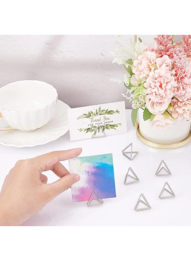 20pcs Metal Triangle Place Card Holders Photo Clip Stands Wedding Table Number Name Sign Stand for Wedding Birthday Party Home - Image 5