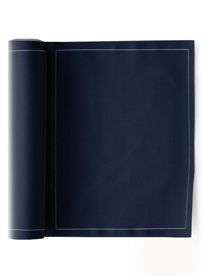 MY DRAP Cotton Luncheon Napkins, Washable and Reusable (25 Napkins, Petrol Blue) - Image 1