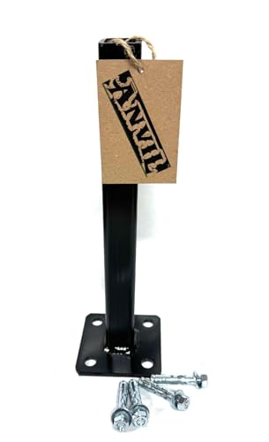 Anvil Welding Bracket Fix Non Removable Step Rails1 Rusty Iron Outdoor Railing Posts 10 Repair Mount Hollow Or Solid Steel Post Black Paint Concrete Anchor Bolts - Image 1