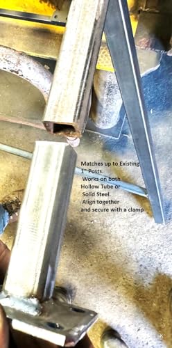 Anvil Welding Bracket Fix Non Removable Step Rails1 Rusty Iron Outdoor Railing Posts 10 Repair Mount Hollow Or Solid Steel Post Black Paint Concrete Anchor Bolts - Image 3