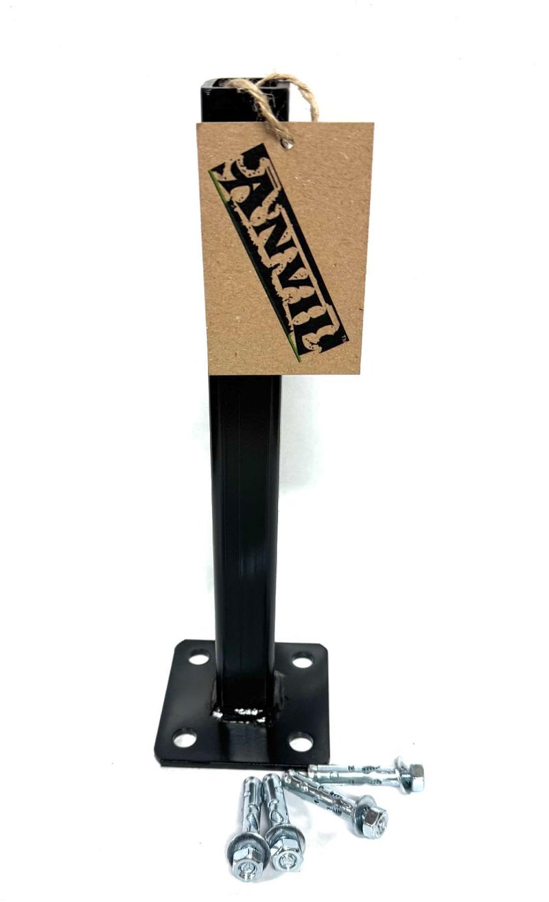 Anvil Welding Bracket Fix Non Removable Step Rails1 Rusty Iron Outdoor Railing Posts 10 Repair Mount Hollow Or Solid Steel Post Black Paint Concrete Anchor Bolts - Image 2