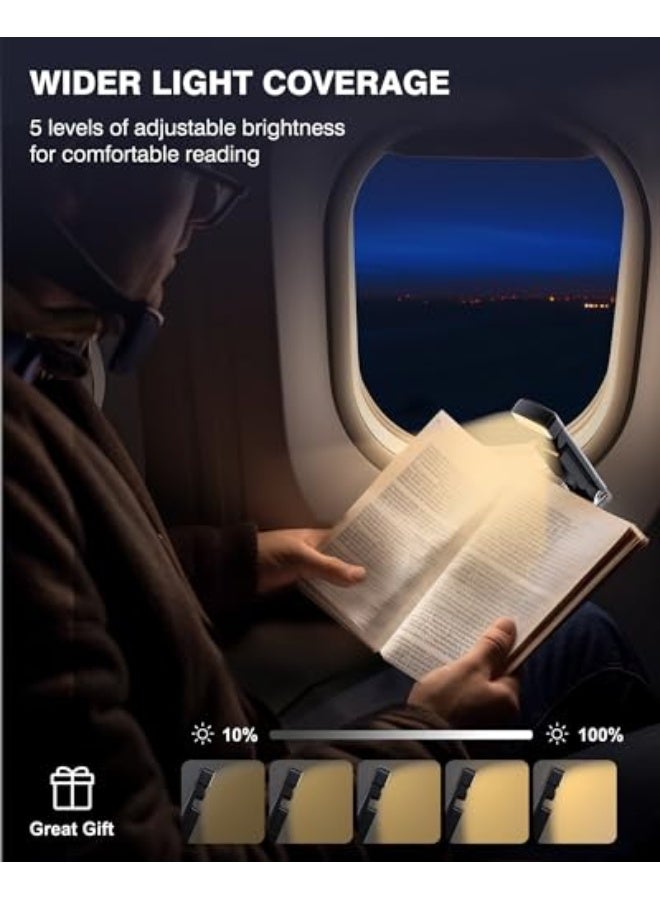 NIBEMINENT Reading Light with 5 Magnetic Bookmarks, Book Lights for Reading in Bed, Rechargeable Reading Lamp with 2 Timing Modes, 3 Color Modes & 5 Brightness Dimmable, for Kids, Nighttime Readers(Black) - Image 3
