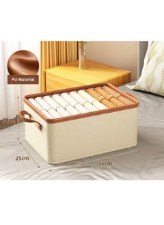 Mei Lifestyle Household Foldable Clothes Storage Boxes Underwear Closet Organizer Wardrobe Drawer 36×25x20CM (18L)  - Image 1