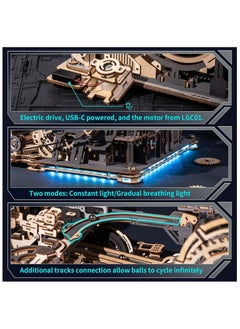 Robotime ROKR Marble Run Link Pack (Spaceport & Night city) LG01 Premium 3D Puzzle Building Kits  - Image 4