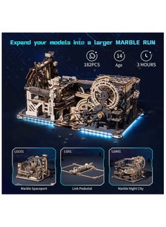 Robotime ROKR Marble Run Link Pack (Spaceport & Night city) LG01 Premium 3D Puzzle Building Kits  - Image 5