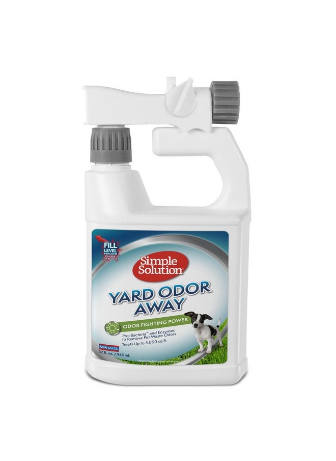 Simple Solution Yard Odor Eliminator For Dogs And Cats, Yard Odor Away Hose Spray, Yard Deodorizer For Dog Urine And Poop, Outdoor Urine Odor Eliminator, Strong Enzyme Cleaner, 32 Oz.  - Image 1