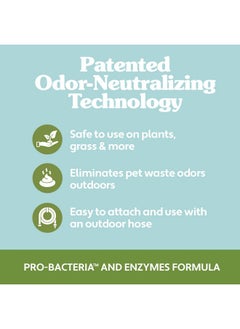 Simple Solution Yard Odor Eliminator For Dogs And Cats, Yard Odor Away Hose Spray, Yard Deodorizer For Dog Urine And Poop, Outdoor Urine Odor Eliminator, Strong Enzyme Cleaner, 32 Oz.  - Image 2