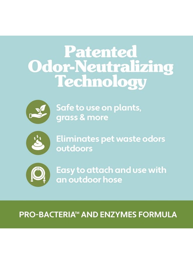 Simple Solution Yard Odor Eliminator For Dogs And Cats, Yard Odor Away Hose Spray, Yard Deodorizer For Dog Urine And Poop, Outdoor Urine Odor Eliminator, Strong Enzyme Cleaner, 32 Oz.  - Image 2