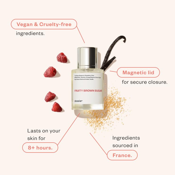 Dossier دوسييه - سكر بني فاكهي - ماء عطر - مستوحى من مون باريس من ي إس تي إل - عطر فاخر - نقي ومشبع - خالي من البارابين - نباتي - للنساء - عطر 1.7 أونصة سائلة (بخاخ 50 مل) - Image 2