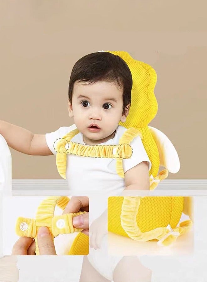 Baby Head Protector Toddler Breathable Walking Pillow Backpack Anti Fall Cushion Baby Safety Protection With Adjustable Elastic Shoulder Strap With Knee Pad - Image 4