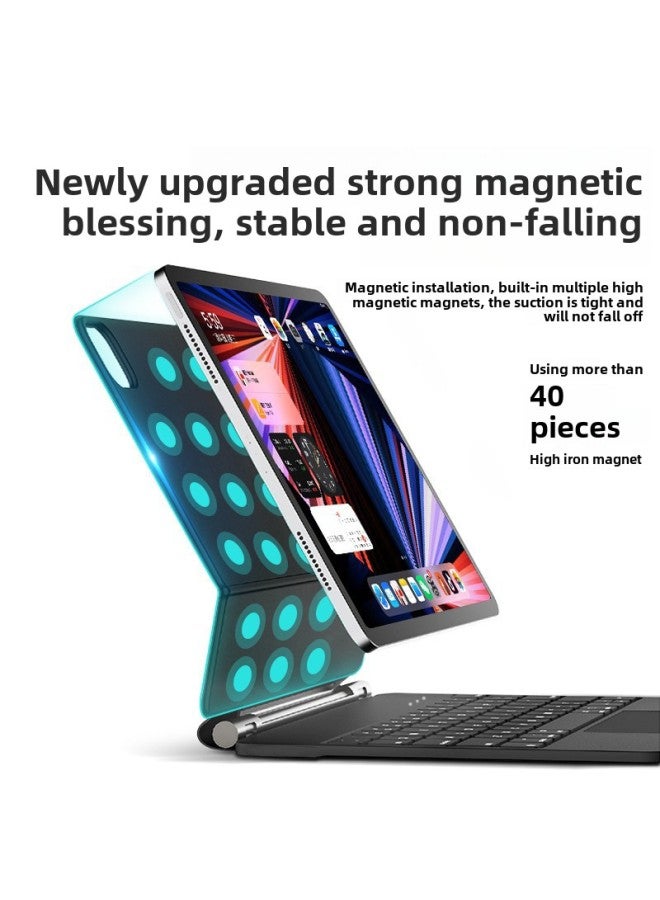 For Apple IPad10 Wonderful Control Keyboard 2024 Pro11 Inch Magnetic Suspension Air4/5 Second Touch 12.9-Color:Black-Product Type:(2022) The Tenth Generation Ipad 10.9 Inch - Image 2