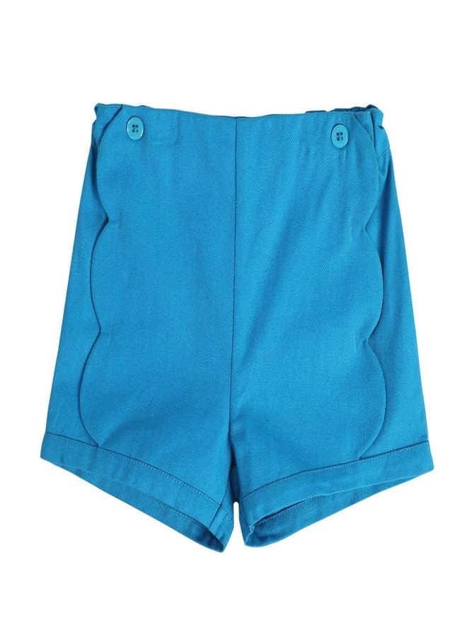 miniklub Baby Woven Cotton Blue Color Short (0-3M) - Image 1