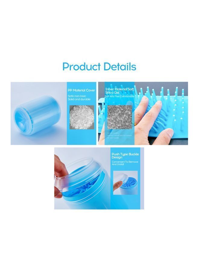 NIBEMINENT Silica Gel Feet Wash Cup Blue/Clear L - Image 3