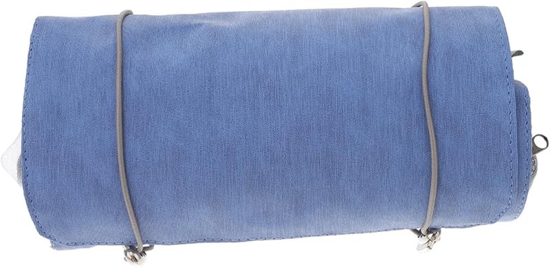 Large Capacity Detachable Travel Makeup Bag Blue Foldable Cosmetic Organizer 53x27cm - Image 1