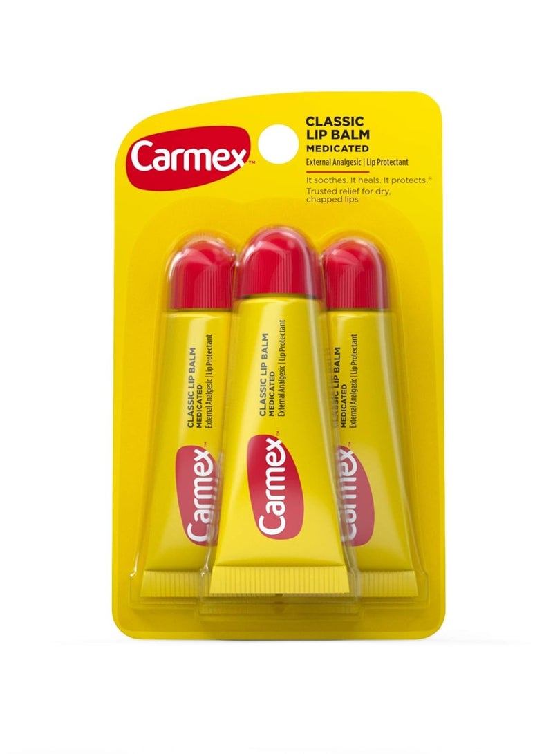 كارميكس Original Flavor Moisturizing Lip Balm Tube Value Pack,0.35 Ounce (3 Count) - Image 1
