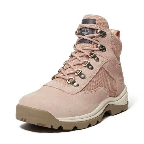 Timberland Women's White Ledge Mid Lace-Up Waterproof Hiking Boot, Light Beige Suede with Medium Grey, 9 - Image 1