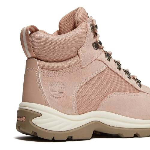 Timberland Women's White Ledge Mid Lace-Up Waterproof Hiking Boot, Light Beige Suede with Medium Grey, 9 - Image 2